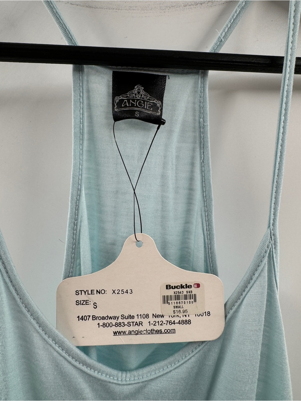 Angie Light Blue Racerback Tank Top NWT Women's Small - Picture 4 of 8